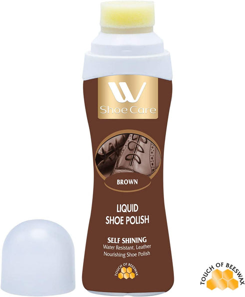 Liquid Shoe Polish Brown | 2.53 fl oz | WBM SHOE CARE